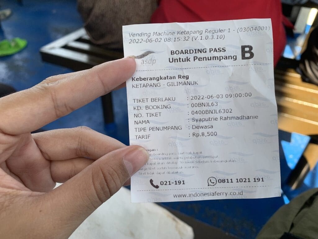 Tiket Kapal Bwi-Bali ©Syahputrie Ramadhanie