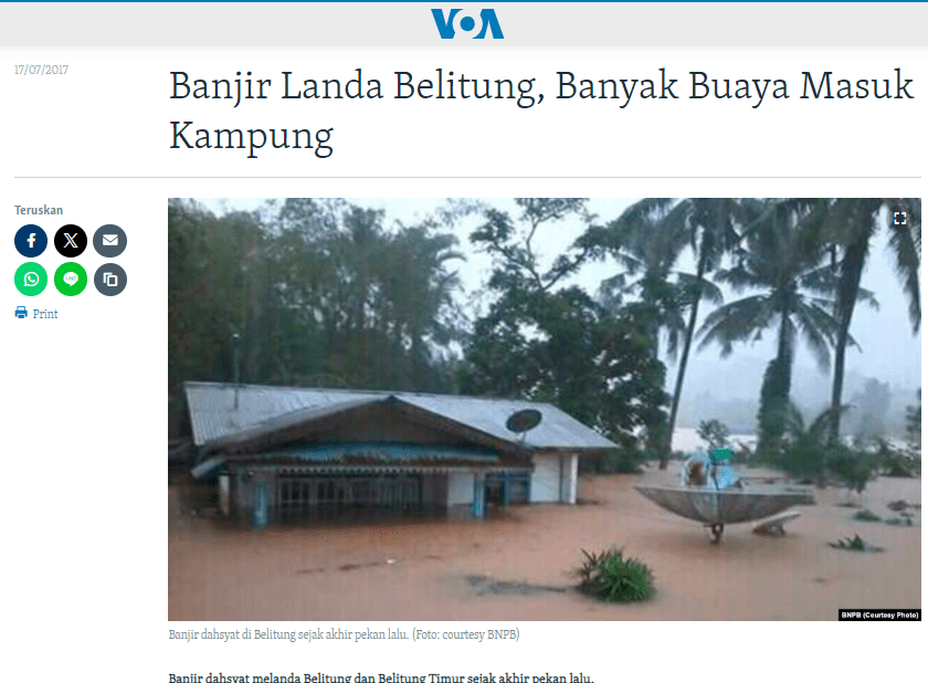 Voice Of America, Belitung flood (17/07/2017)